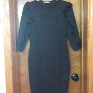 Zara! Cotton spandex curved waist line dress